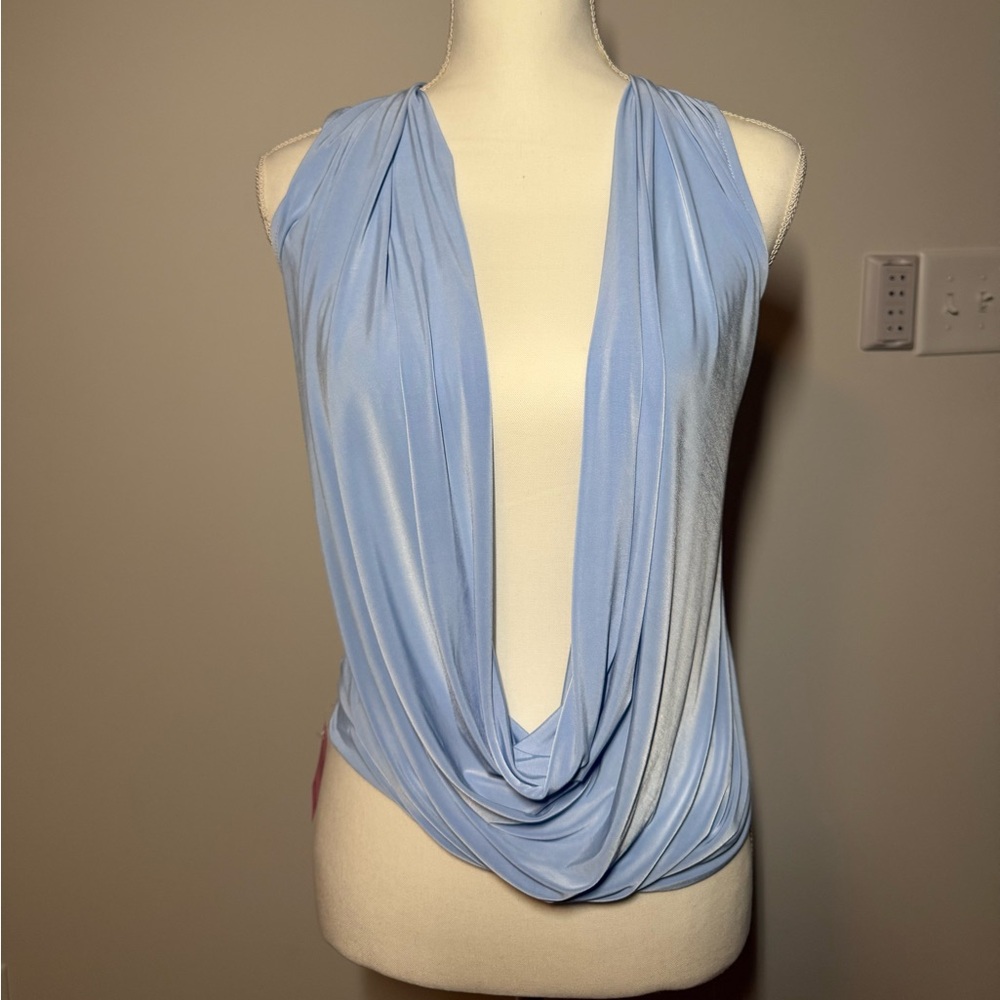 NWT Sky Blue Cowl Neck Top